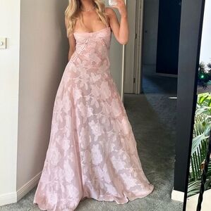 house of CB Blush pink seren maxi dress